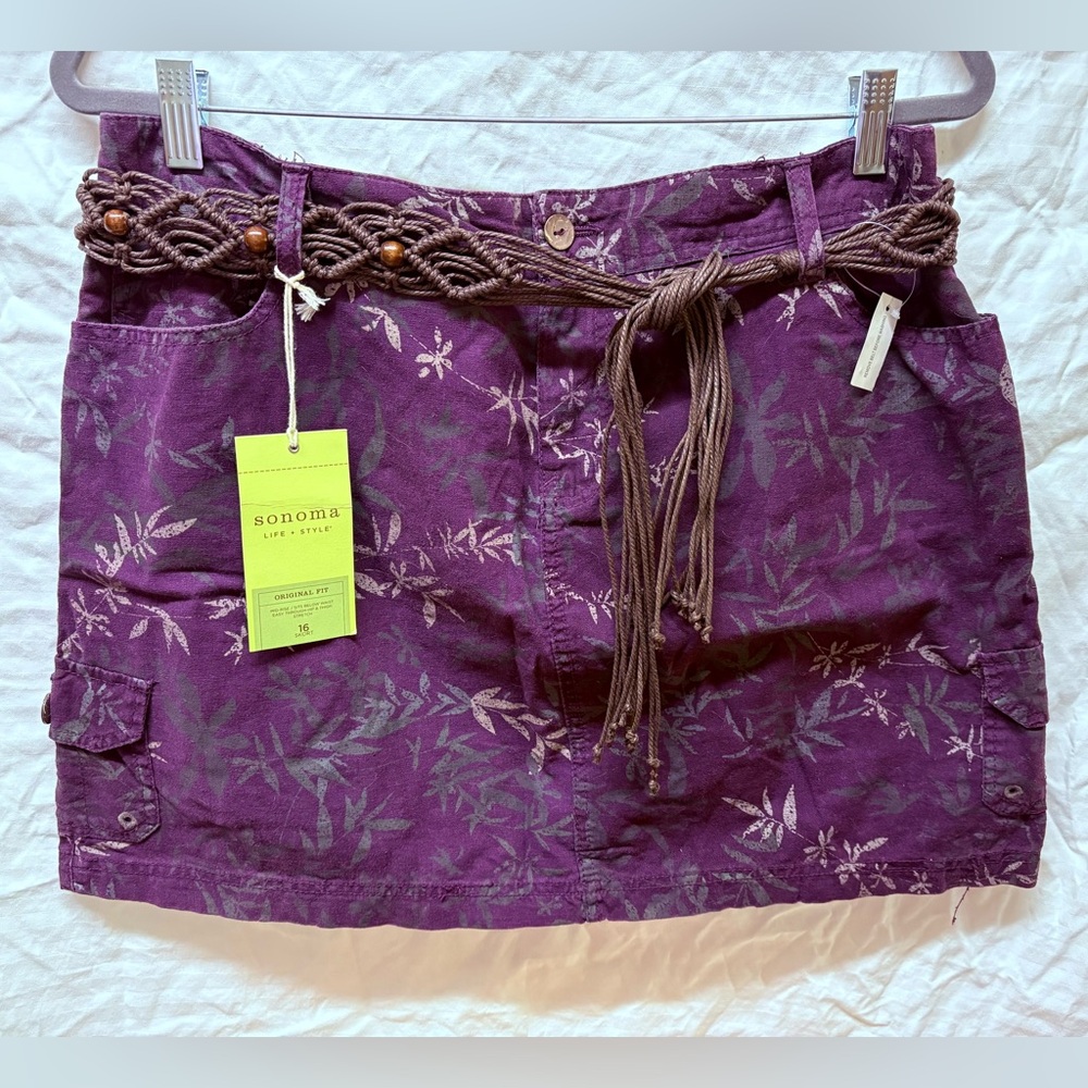 Sonoma Purple Mini Cargo Skort Casual